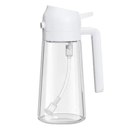 2-in-1 Kitchen Oil Sprayer and Dispenser Bottle, Plastic Oil Mister for Cooking, BBQ, Baking, Roasting and Picnic