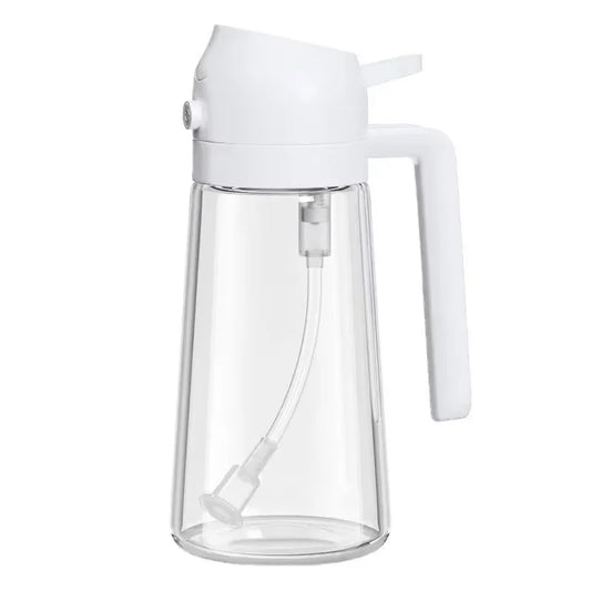2-in-1 Kitchen Oil Sprayer and Dispenser Bottle, Plastic Oil Mister for Cooking, BBQ, Baking, Roasting and Picnic