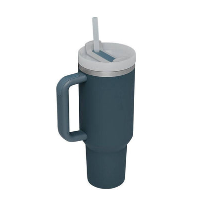 40 oz Insulated Stainless Steel Travel Mug with Handle & Straw (BPA-Free)-11