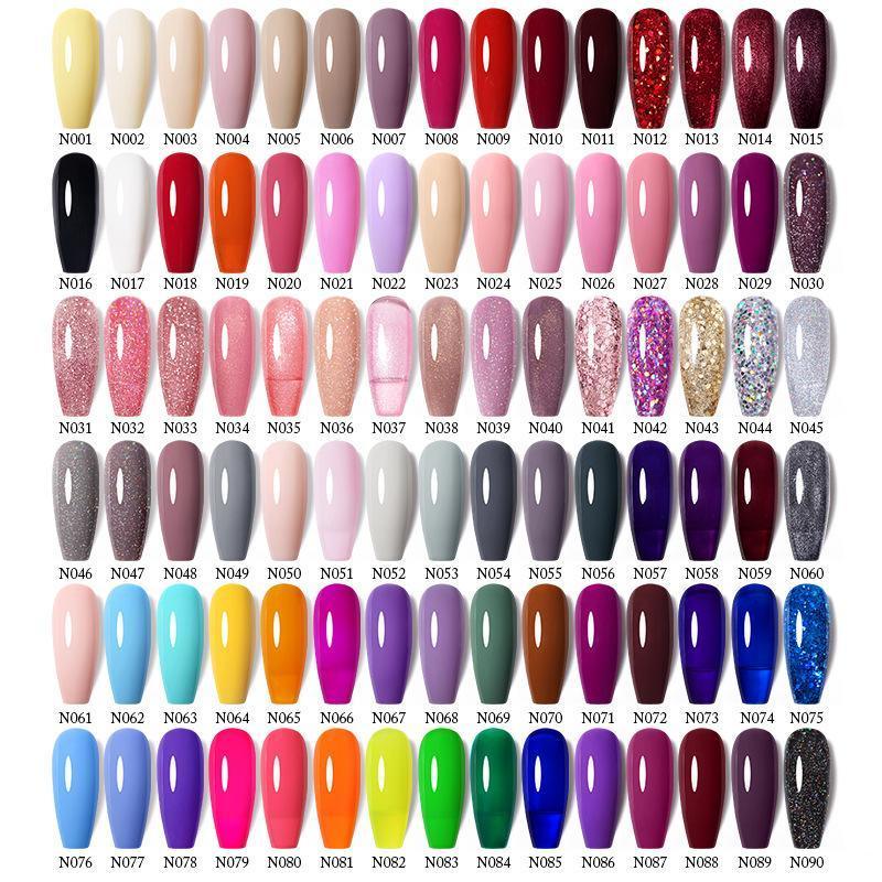 Glitter Nail Gel Polish UV LED Soak Off Varnish Colour Manicure Top Base Coat