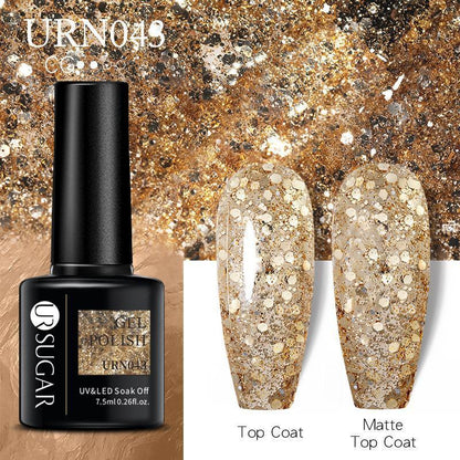 Glitter Nail Gel Polish UV LED Soak Off Varnish Colour Manicure Top Base Coat