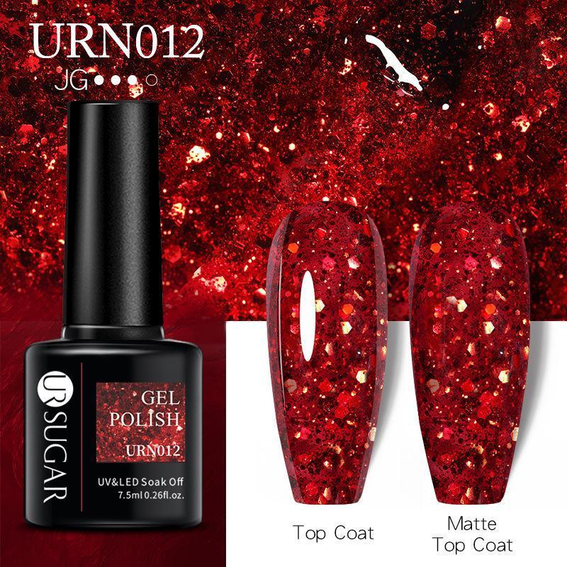 Glitter Nail Gel Polish UV LED Soak Off Varnish Colour Manicure Top Base Coat