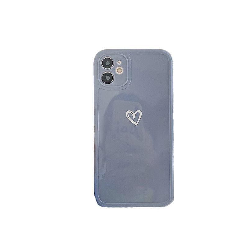 Blue Girly Heart Shockproof Case For iPhone 13 12 11 Pro Max Mini XR 8 7  X XS MAX