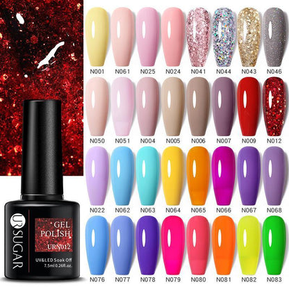 Glitter Nail Gel Polish UV LED Soak Off Varnish Colour Manicure Top Base Coat