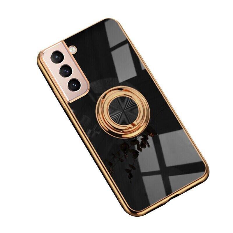 Black Shockproof Ring Holder Case Cover for Samsung S22 Ultra Plus Note 20
