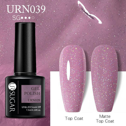 Glitter Nail Gel Polish UV LED Soak Off Varnish Colour Manicure Top Base Coat