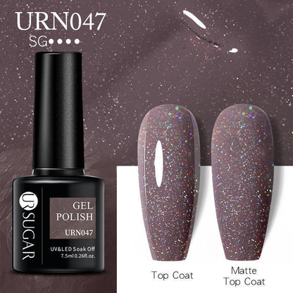 Glitter Nail Gel Polish UV LED Soak Off Varnish Colour Manicure Top Base Coat