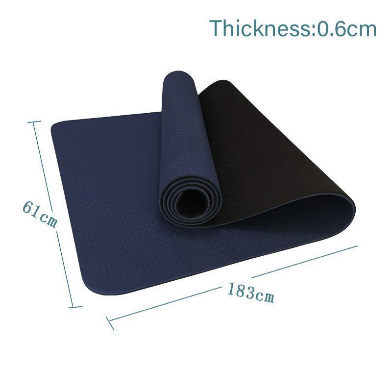 TPE Yoga Mat Eco Friendly Exercise Fitness Gym Pilates Non Slip Dual Layer-2