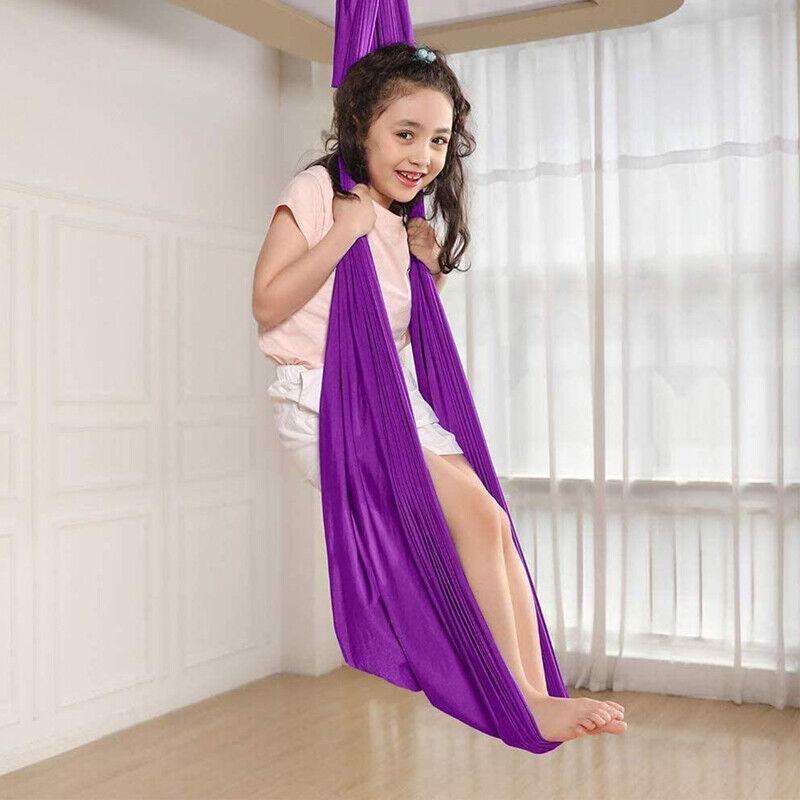 Elastic Sensory Swing Hammock Soft Yoga Cuddle Seat for Indoor Relaxation Play-4