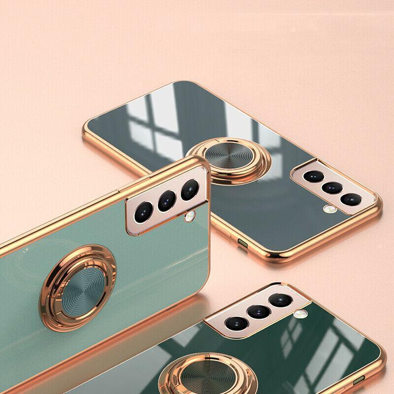 Black Shockproof Ring Holder Case Cover for Samsung S22 Ultra Plus Note 20