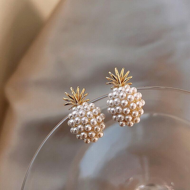 Silver Women Earrings Stud Crystal Cubic Zircon Dangle Wedding Gift