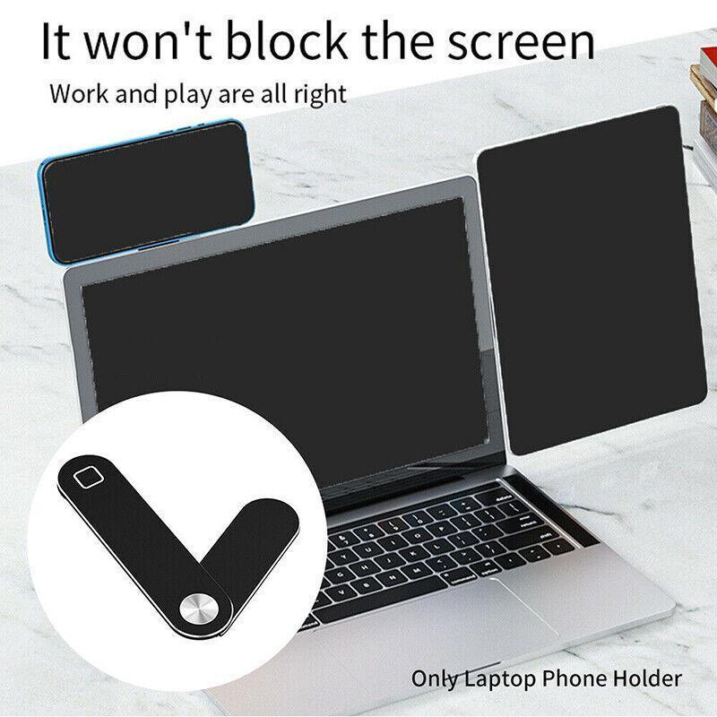 Side Mount Clip Phone Holder for Laptop Adjustable Portable Screen Bracket-4
