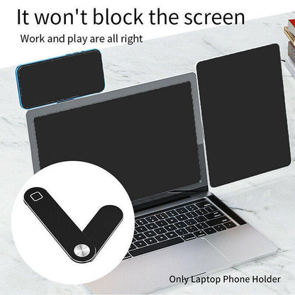 Side Mount Clip Phone Holder for Laptop Adjustable Portable Screen Bracket-4