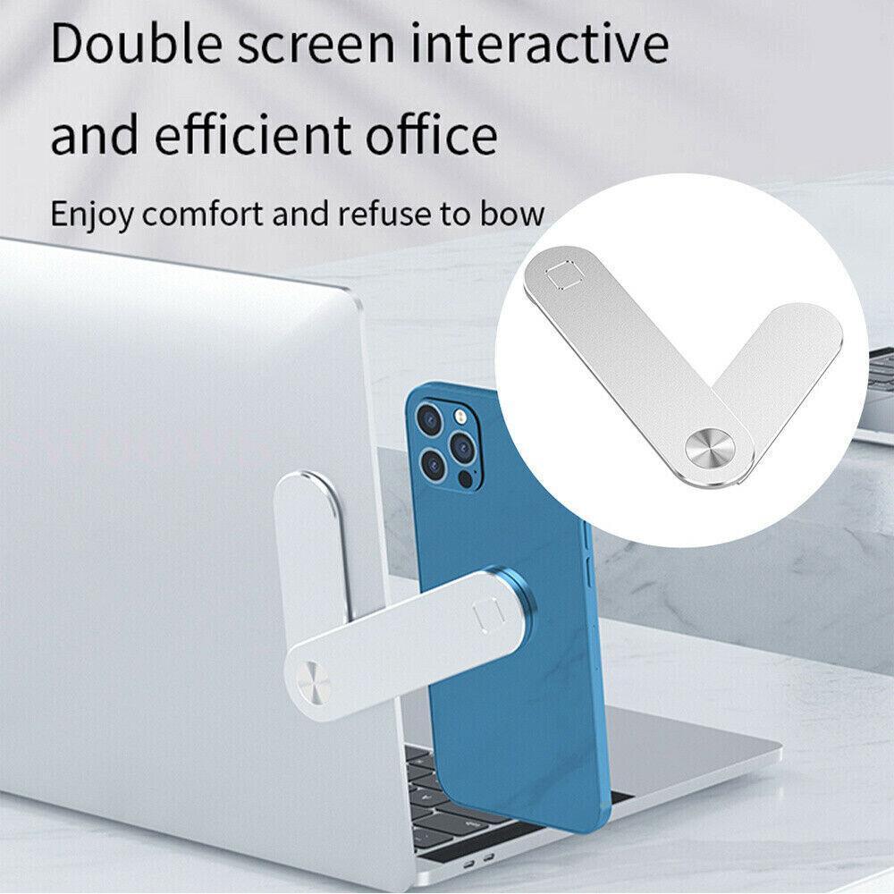 Side Mount Clip Phone Holder for Laptop Adjustable Portable Screen Bracket-3