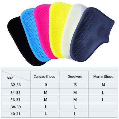 Shoe Cover Waterproof Silicone Non Slip Rain Water Rubber Foot Boot Overshoe M Size-2