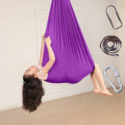 Elastic Sensory Swing Hammock Soft Yoga Cuddle Seat for Indoor Relaxation Play-3