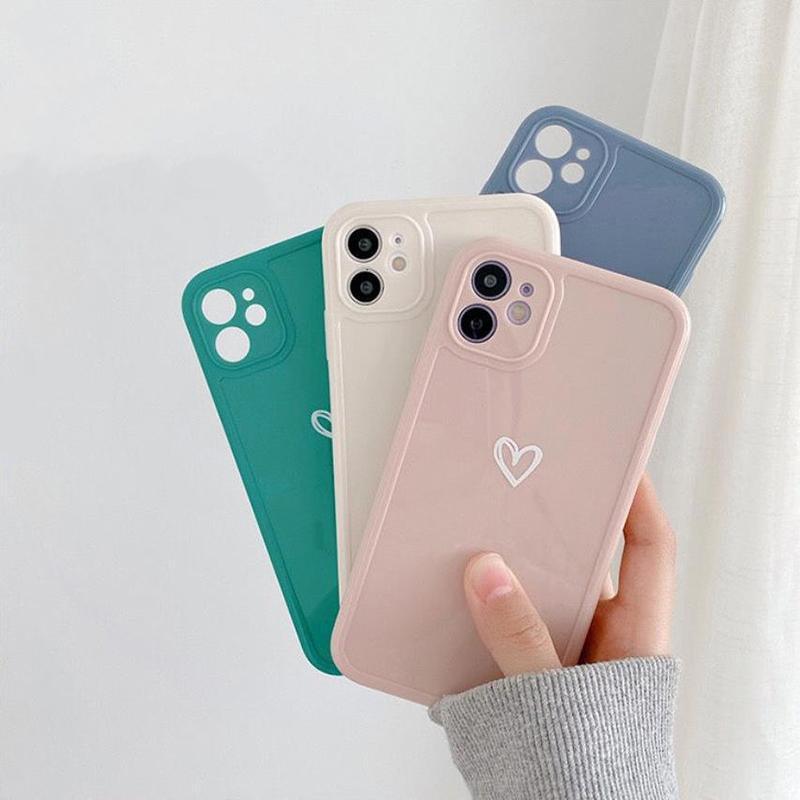 Blue Girly Heart Shockproof Case For iPhone 13 12 11 Pro Max Mini XR 8 7  X XS MAX