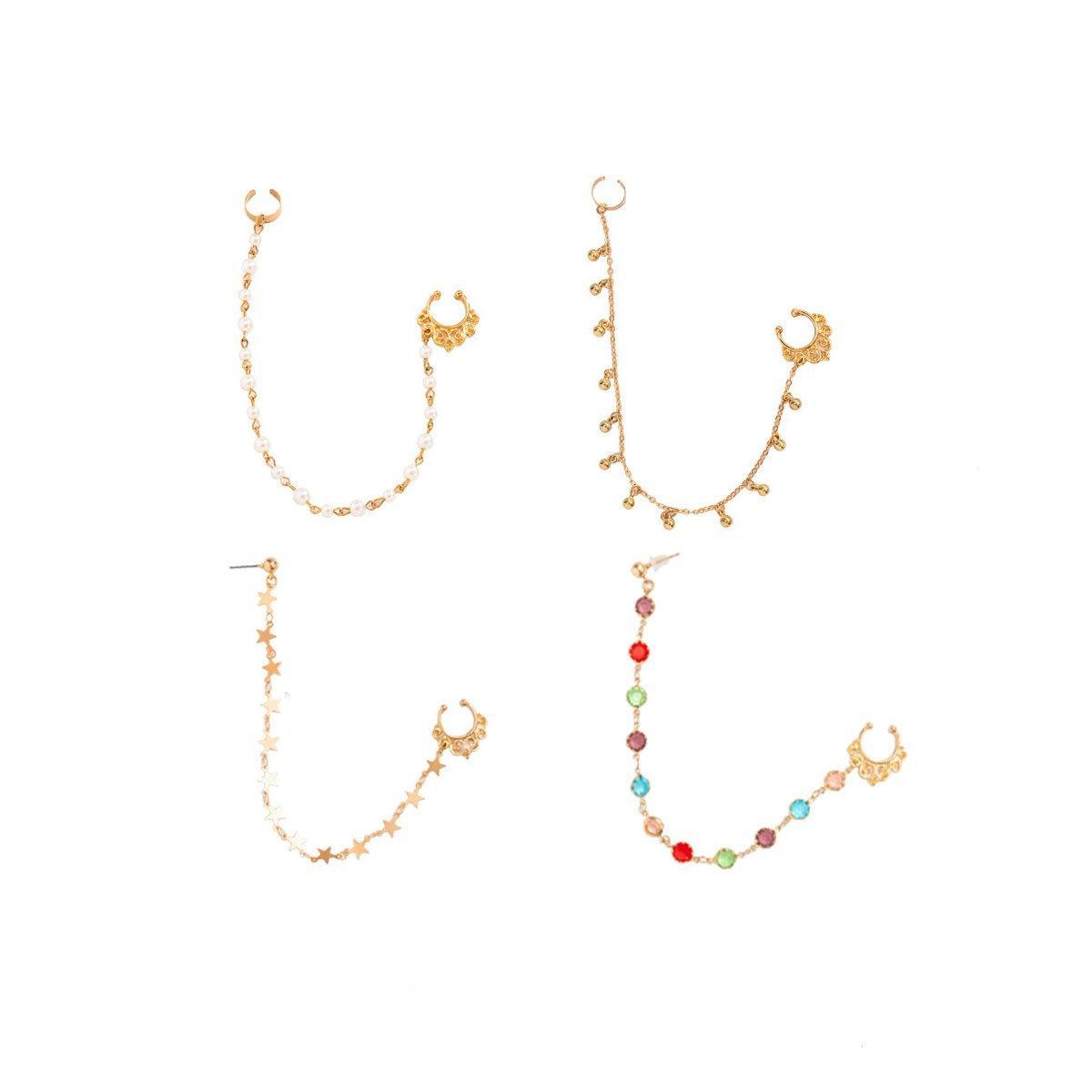 Punk Style Jewelry Chain Earrings Women Fashion Nose Clip Trendy Accessories-1