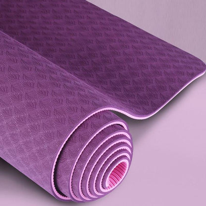 TPE Yoga Mat Eco Friendly Exercise Fitness Gym Pilates Non Slip Dual Layer-4