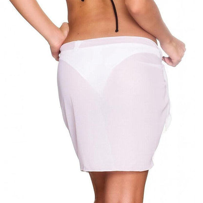 Women Sarong Skirt Wrap Pareo Short Swim Cover Up Beach Bikini Beachwear-3