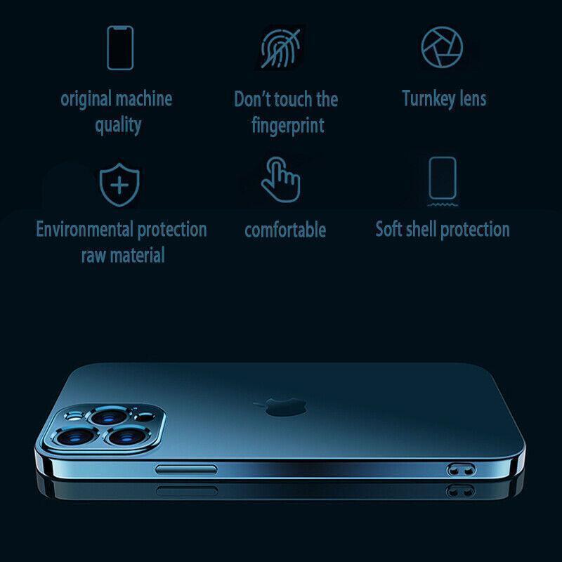 Purple For iPhone 13 12 11 Pro Max Case Thin Matte Ultra Slim Shockproof Clear Cover