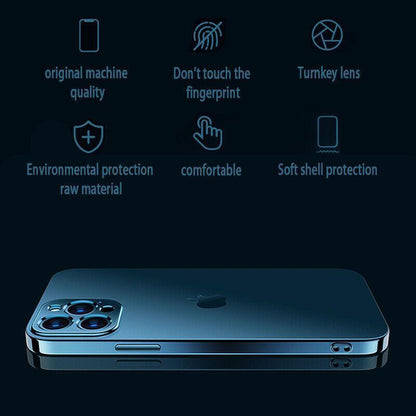 Purple For iPhone 13 12 11 Pro Max Case Thin Matte Ultra Slim Shockproof Clear Cover
