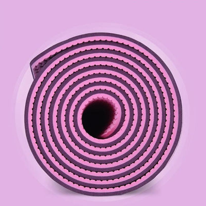 TPE Yoga Mat Eco Friendly Exercise Fitness Gym Pilates Non Slip Dual Layer-3