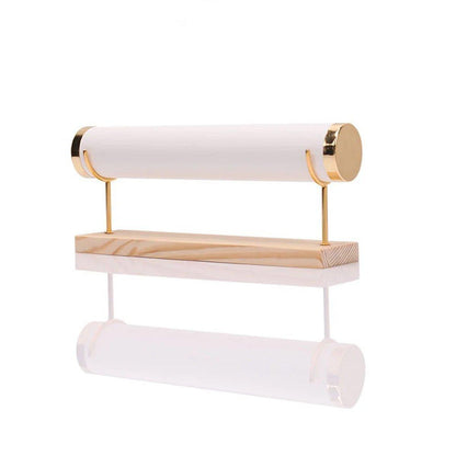 Wooden Bracelet Display Stand Single Tier Watch Bangle Holder Organizer Jewelry