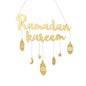 Ramadan Kareem Wooden Ornament Eid Mubarak Islam Mosque Party Hanging Decor-6