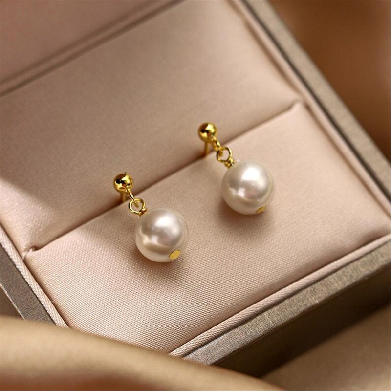 Simple Fashion Pearl Earrings Elegant High Grade Jewelry for Women Ladies-4