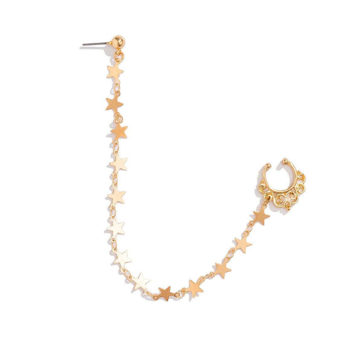 Punk Style Jewelry Chain Earrings Women Fashion Nose Clip Trendy Accessories-7