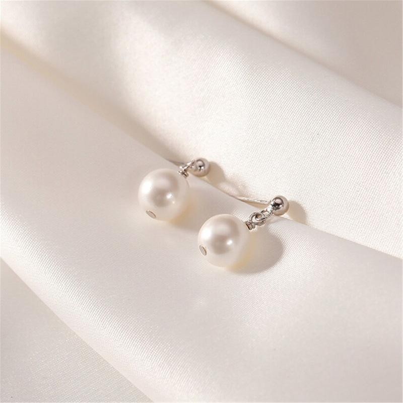 Simple Fashion Pearl Earrings Elegant High Grade Jewelry for Women Ladies-3