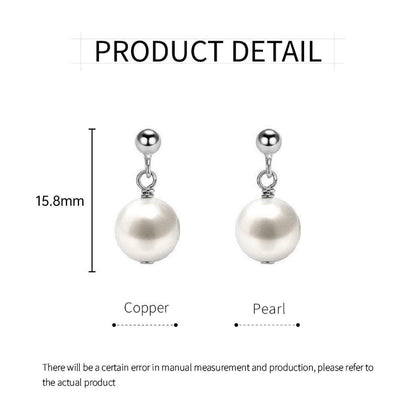 Simple Fashion Pearl Earrings Elegant High Grade Jewelry for Women Ladies-2
