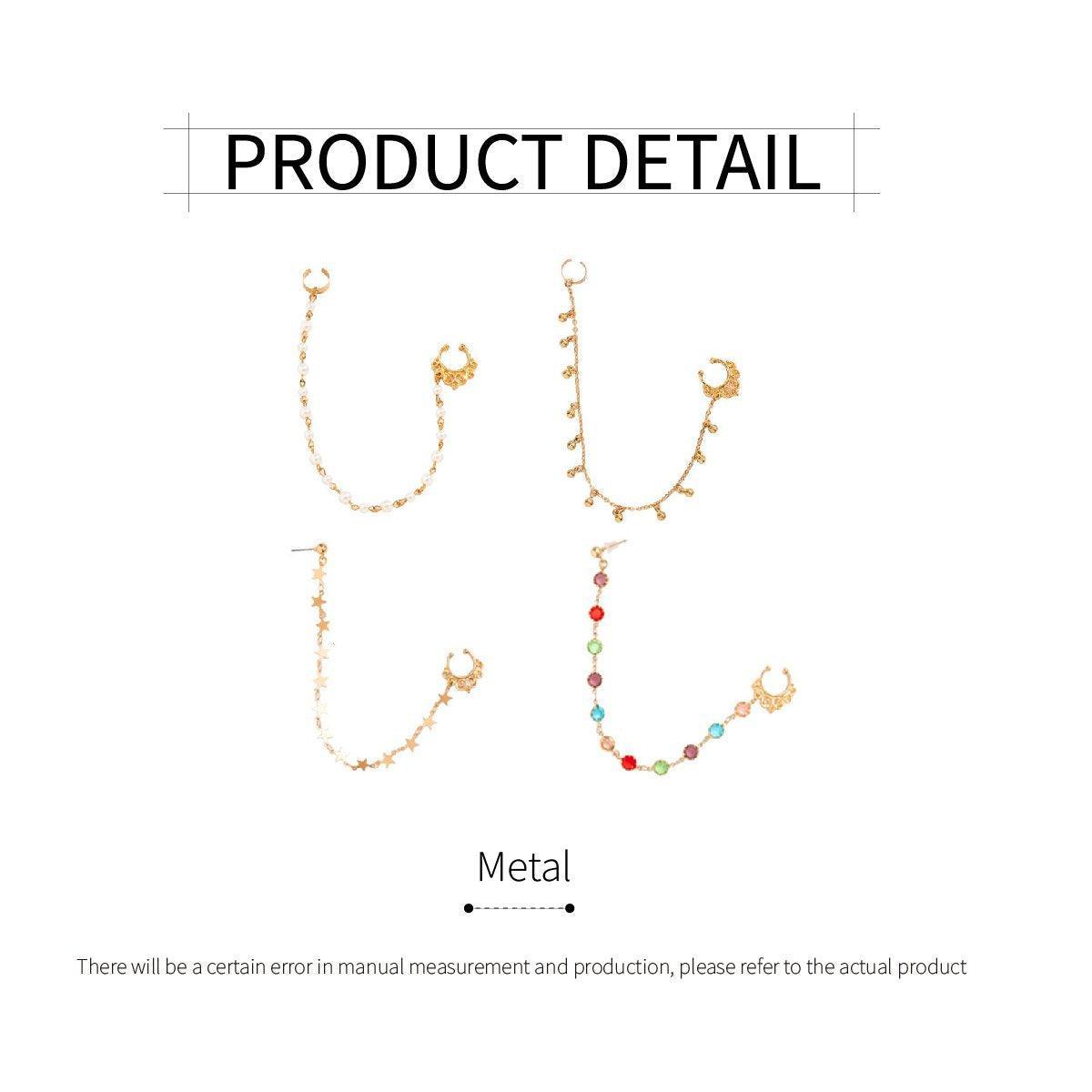 Punk Style Jewelry Chain Earrings Women Fashion Nose Clip Trendy Accessories-2