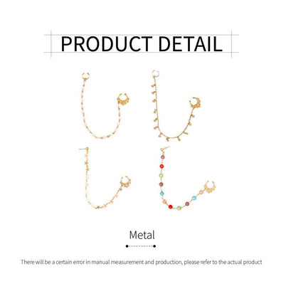 Punk Style Jewelry Chain Earrings Women Fashion Nose Clip Trendy Accessories-2