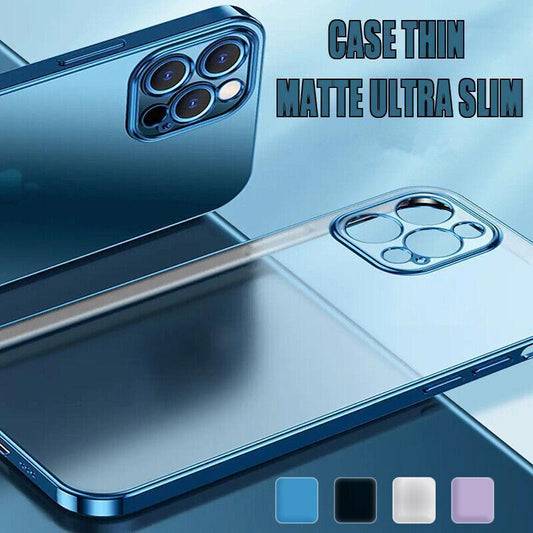 Purple For iPhone 13 12 11 Pro Max Case Thin Matte Ultra Slim Shockproof Clear Cover
