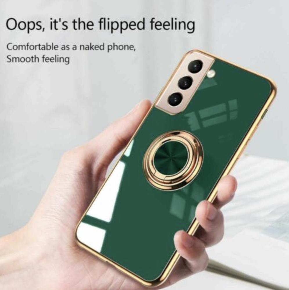 Black Shockproof Ring Holder Case Cover for Samsung S22 Ultra Plus Note 20