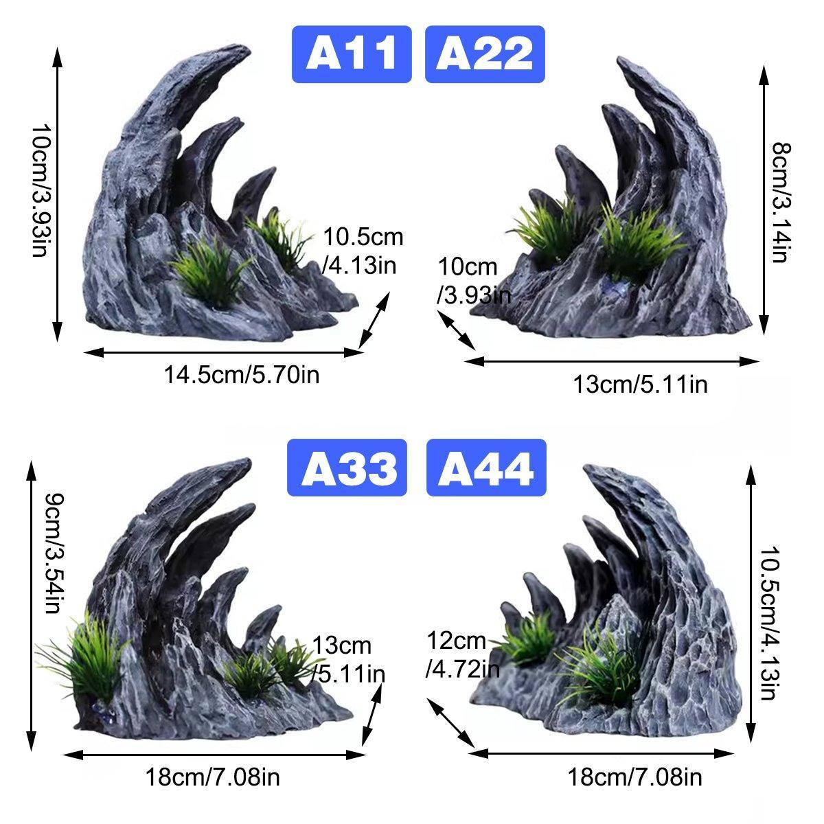Aquarium Resin Dragon Stone Rock Decorative Ornaments Fish Tank Landscape-3