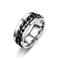 Spinner Rings Mens Womens Fidget Rotating Ring Silver Stainless Steel Size 7-5