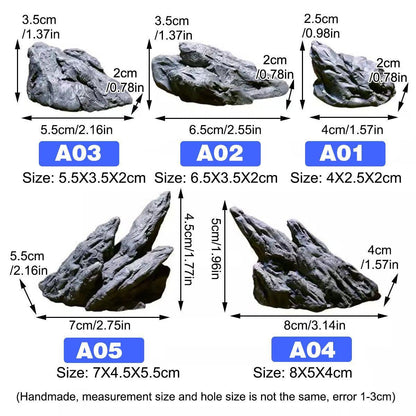 Aquarium Resin Dragon Stone Rock Decorative Ornaments Fish Tank Landscape-2