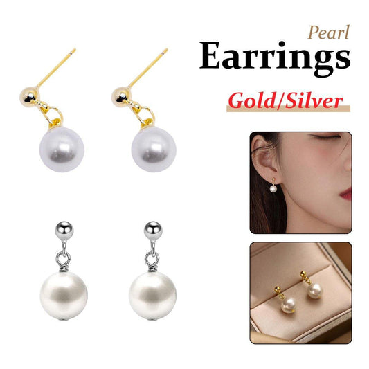 Simple Fashion Pearl Earrings Elegant High Grade Jewelry for Women Ladies-0