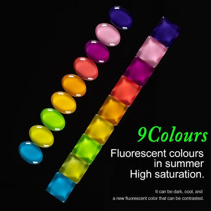 8ml Fluorescent Glow-In-Dark Gel Soak Off UV LED Nail Art Varnish DIY Luminous