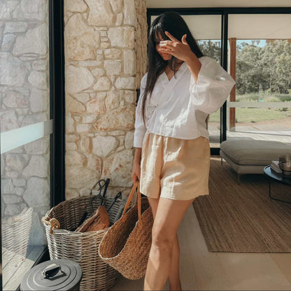 Linen Short - Mocha