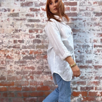 Nightshirt in White Linen