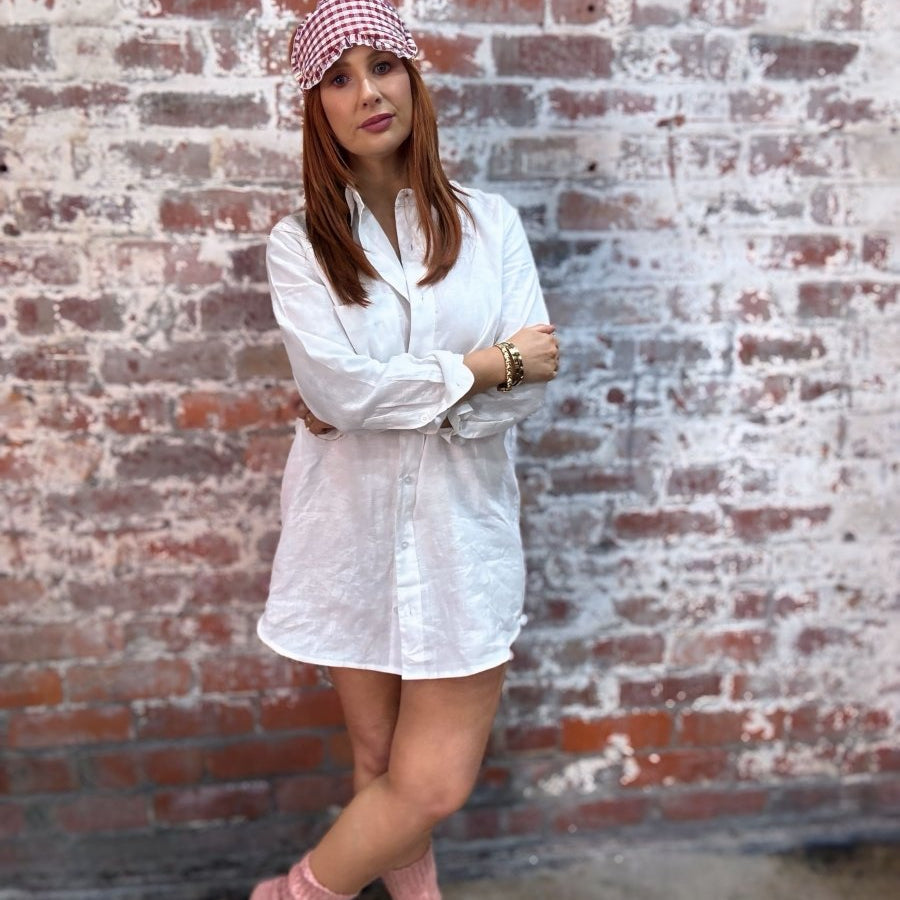 Nightshirt in White Linen