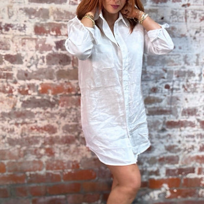 Nightshirt in White Linen