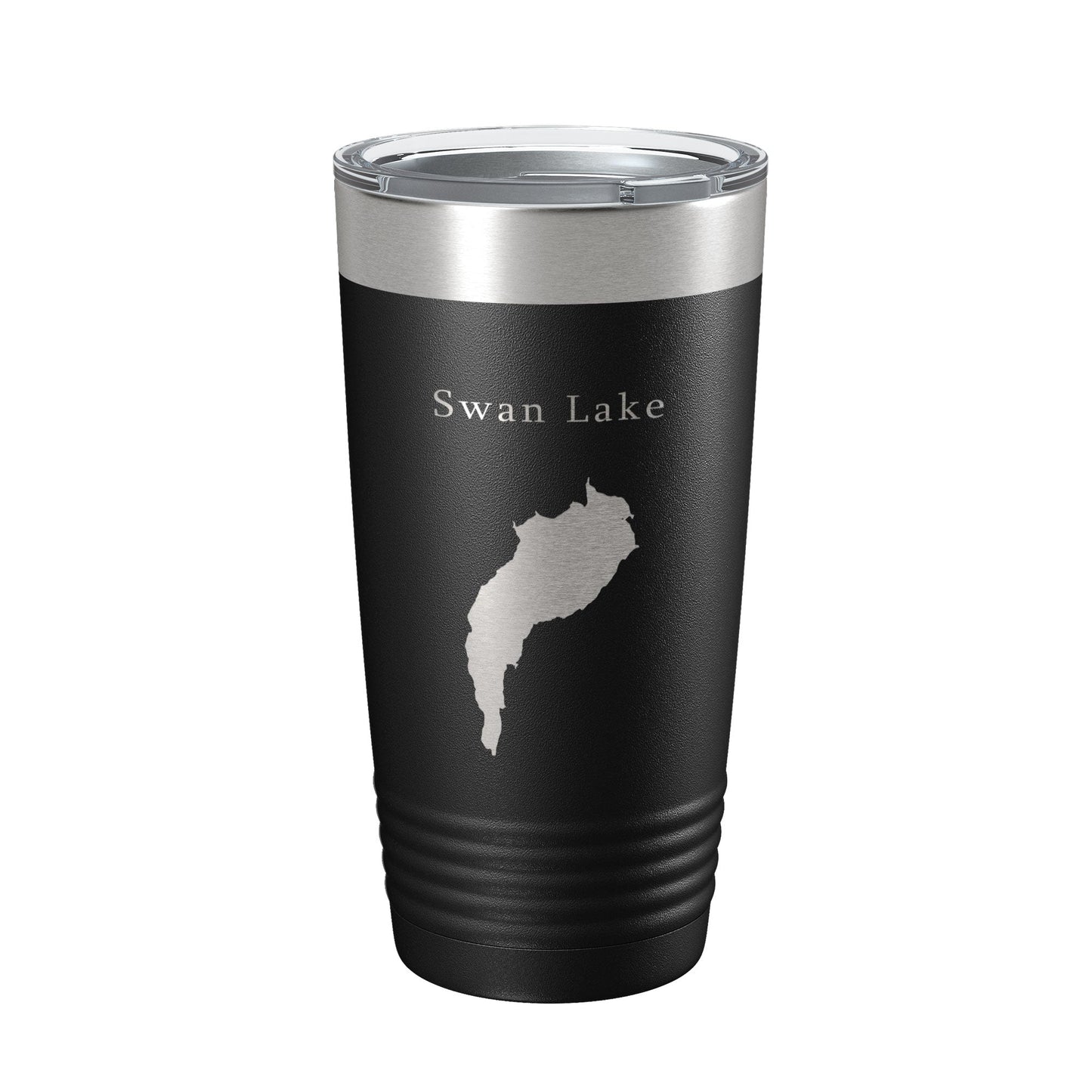 Swan Lake Map Tumbler Travel Mug Insulated Laser Engraved Coffee Cup Maine 20 oz - UrbanNest Co