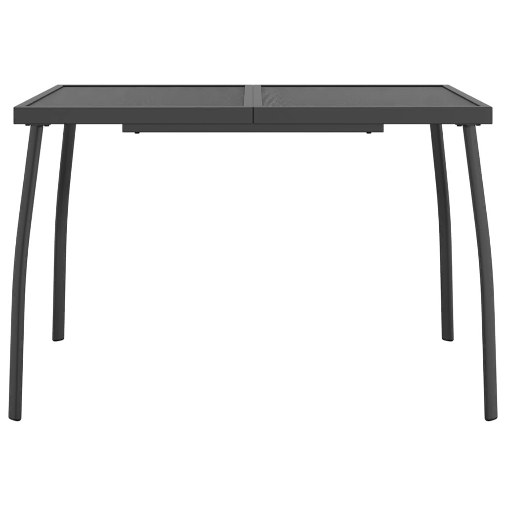 NNEVL Garden Table Anthracite 110x80x72 cm Steel Mesh - UrbanNest Co