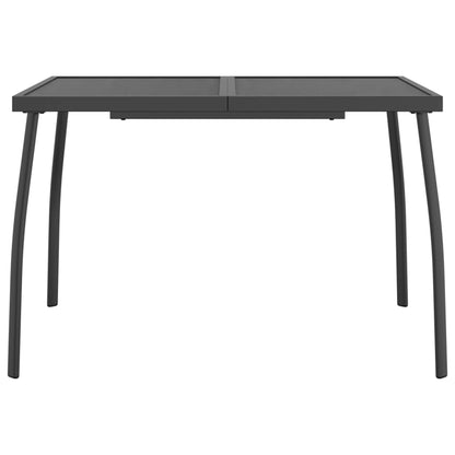 NNEVL Garden Table Anthracite 110x80x72 cm Steel Mesh - UrbanNest Co