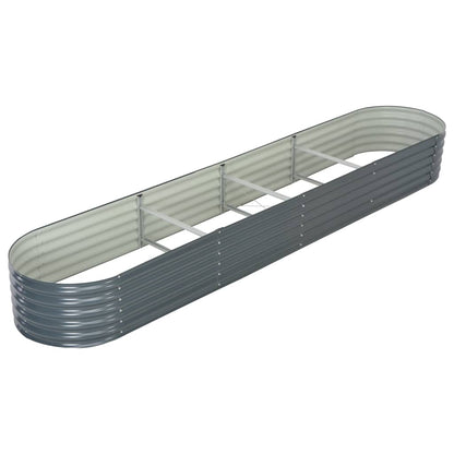 NNEVL Garden Raised Bed 400x80x44 cm Galvanised Steel Grey - UrbanNest Co
